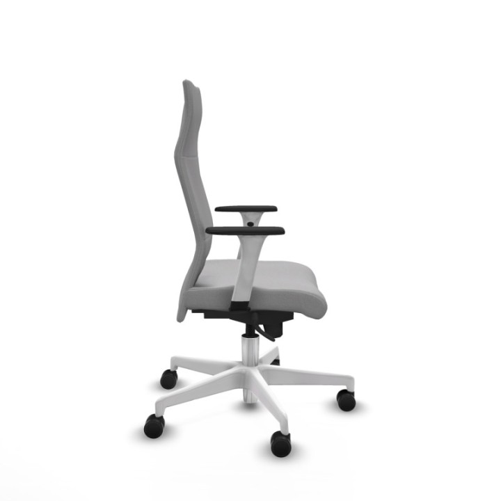 Albacete dirección sincro bali gris claro brazos 1D blancos base blanca ruedas 65 nailon