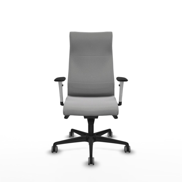 Albacete dirección sincro bali gris claro brazos 1D blancos base nailon ruedas 65 engomadas