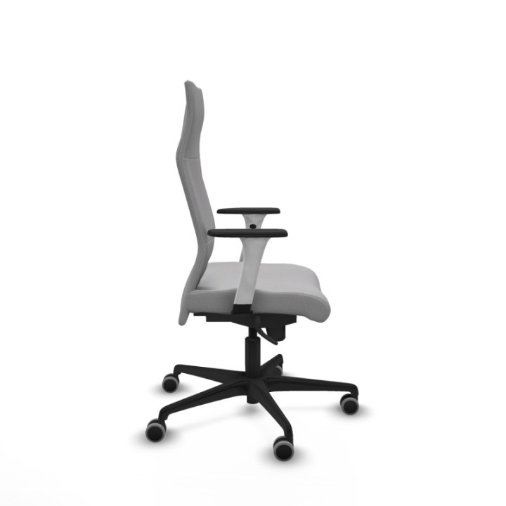 Albacete dirección sincro bali gris claro brazos 1D blancos base nailon ruedas 65 engomadas