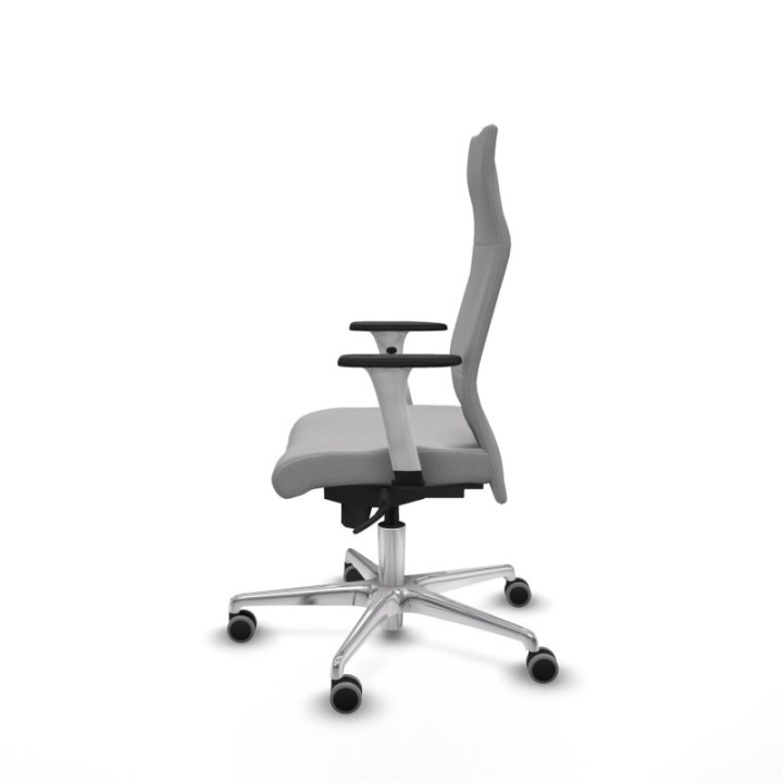 Albacete dirección sincro bali gris claro brazos 1D blancos base aluminio ruedas 65 engomadas