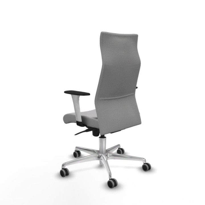 Albacete dirección sincro bali gris claro brazos 1D blancos base aluminio ruedas 65 engomadas