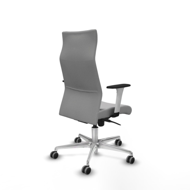 Albacete dirección sincro bali gris claro brazos 1D blancos base aluminio ruedas 65 engomadas