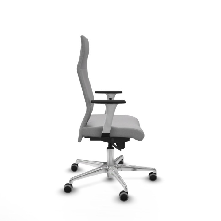 Albacete dirección sincro bali gris claro brazos 1D blancos base aluminio ruedas 65 engomadas