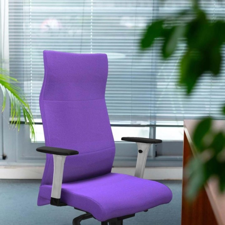 Albacete dirección sincro bali gris claro brazos 1D blancos base aluminio ruedas 65 engomadas