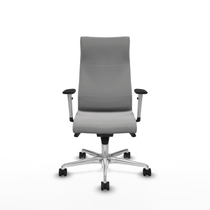 Albacete dirección sincro bali gris claro brazos 1D blancos base aluminio ruedas 65 nailon