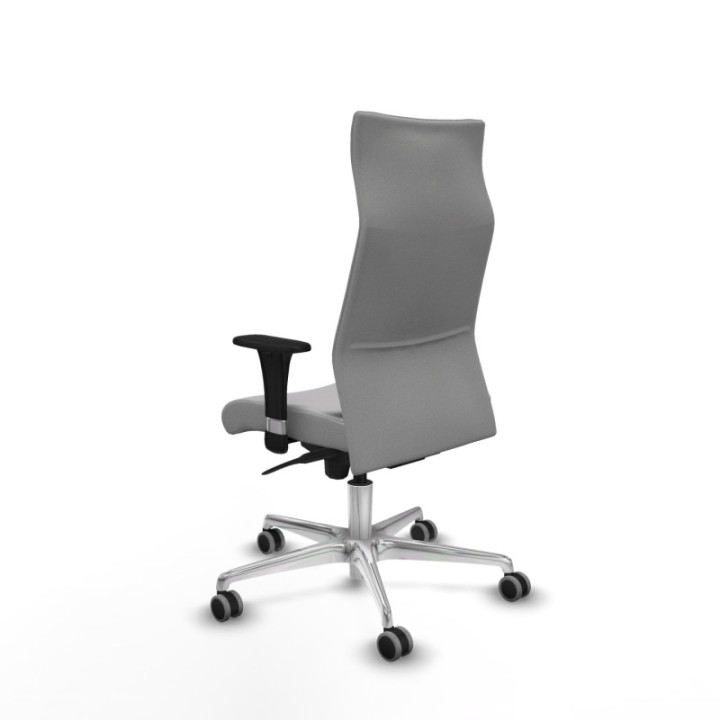 Albacete dirección sincro bali gris claro brazos 1D cromados base aluminio ruedas 65 engomadas