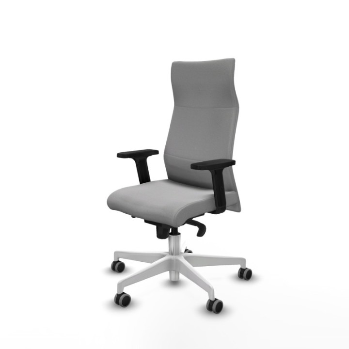 Albacete dirección sincro bali gris claro brazos 2D base blanca ruedas 65 engomadas