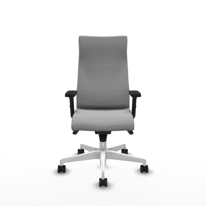 Albacete dirección sincro bali gris claro brazos 2D base blanca ruedas 65 nailon