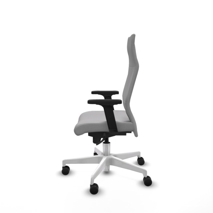 Albacete dirección sincro bali gris claro brazos 2D base blanca ruedas 65 nailon