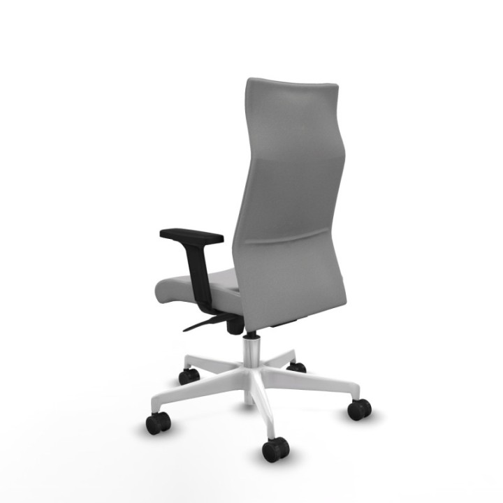 Albacete dirección sincro bali gris claro brazos 2D base blanca ruedas 65 nailon