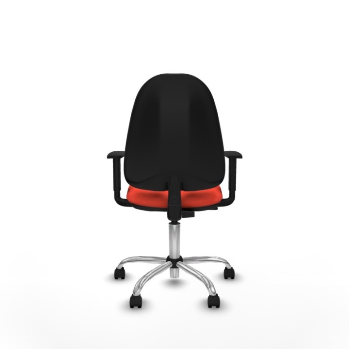 Algarra CP bali naranja oscuro brazos 1D base cromada ruedas nailon 50mm