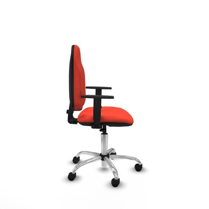 Algarra CP bali naranja oscuro brazos 1D base cromada ruedas nailon 50mm