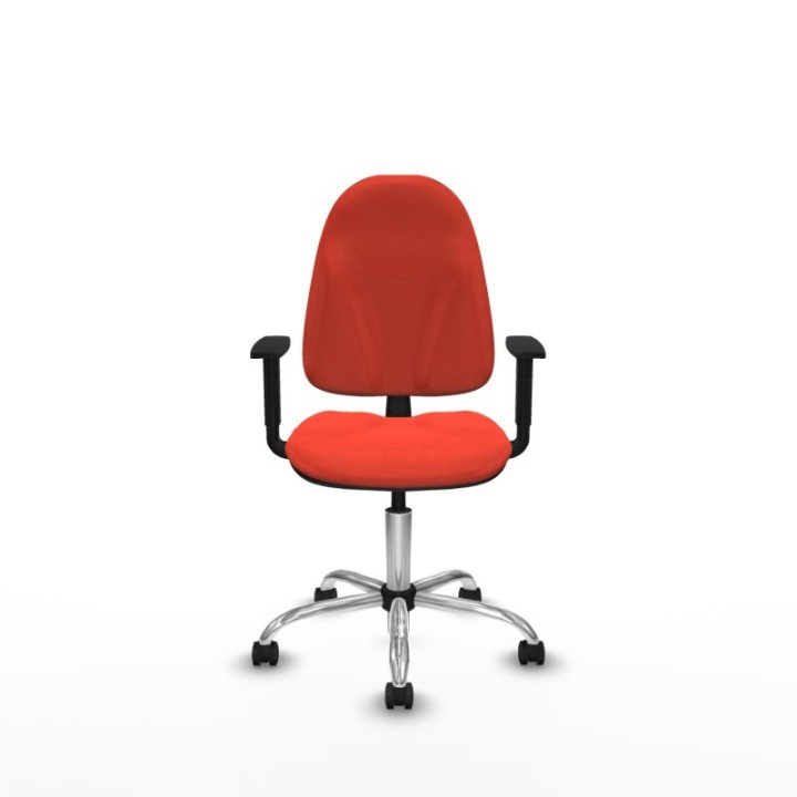 Algarra CP bali naranja oscuro brazos 1D base cromada ruedas engomadas 50mm