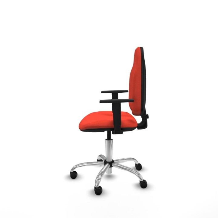 Algarra CP bali naranja oscuro brazos 1D base cromada ruedas engomadas 50mm