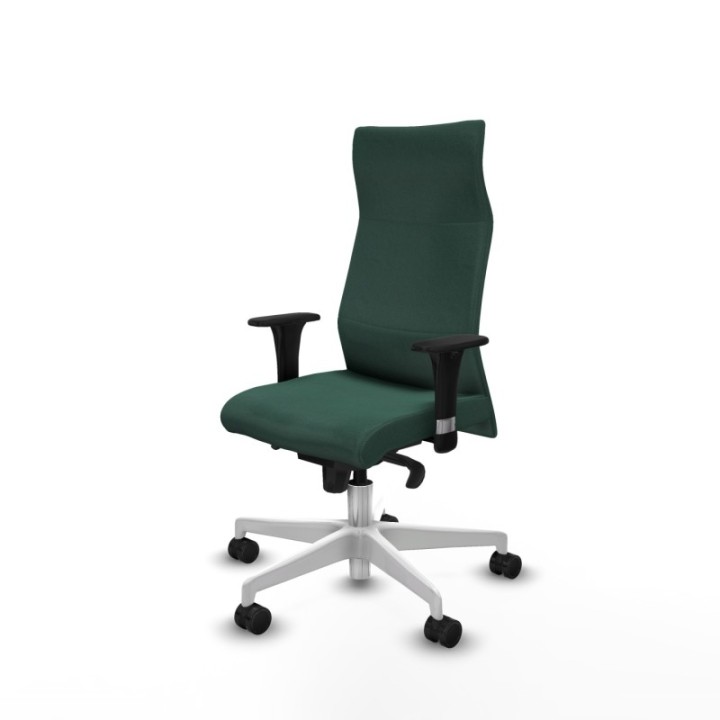 Albacete dirección sincro bali verde botella brazos 1D cromados base blanca ruedas 65 nailon