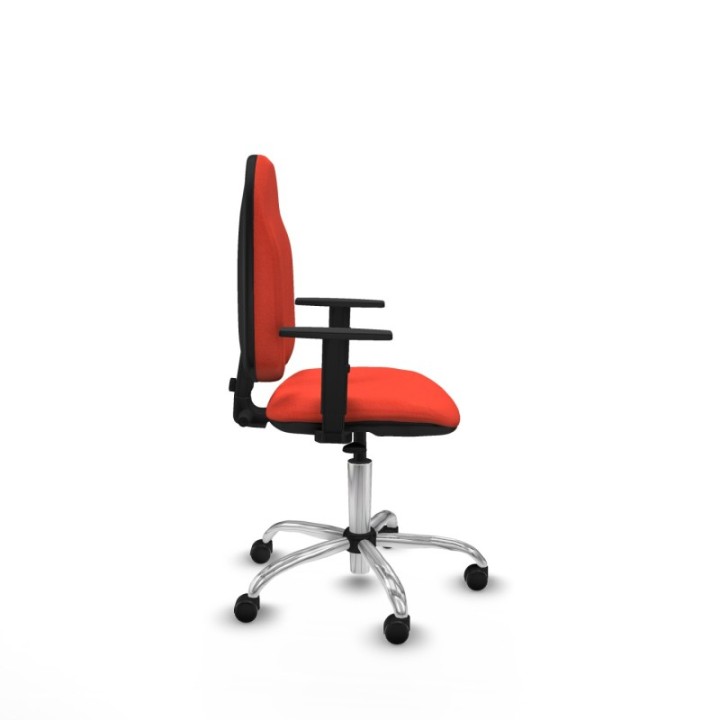 Algarra CP bali naranja oscuro brazos 1D base cromada ruedas engomadas 50mm