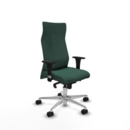 Albacete dirección sincro bali verde botella brazos 1D cromados base aluminio ruedas 65 nailon