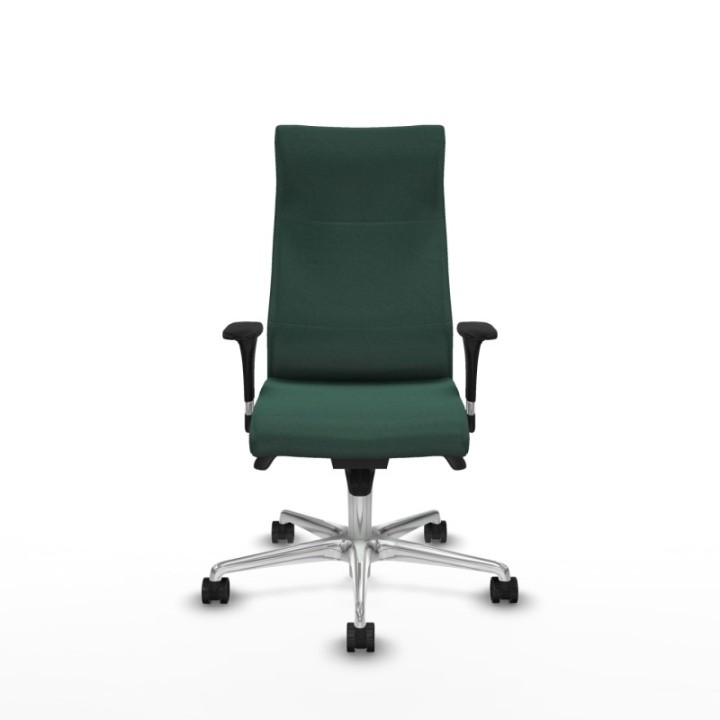 Albacete dirección sincro bali verde botella brazos 1D cromados base aluminio ruedas 65 nailon