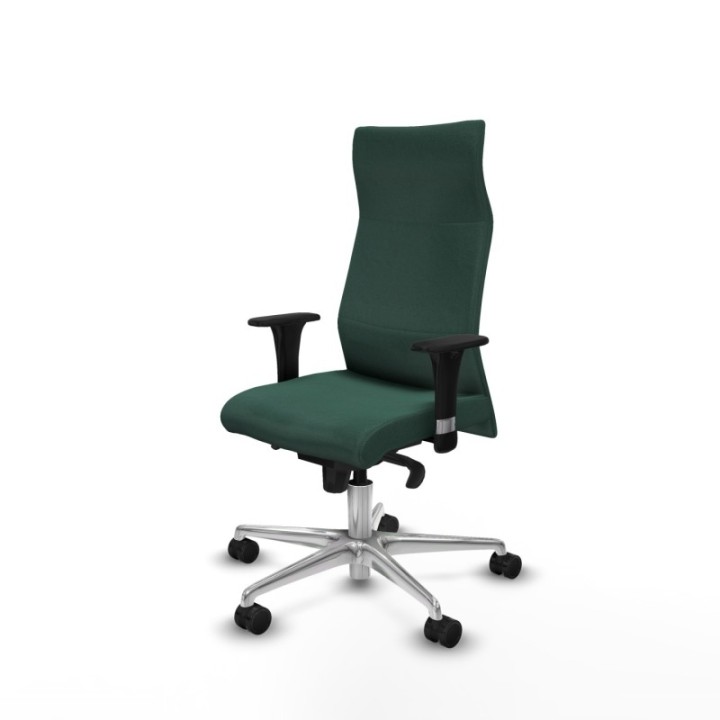 Albacete dirección sincro bali verde botella brazos 1D cromados base aluminio ruedas 65 nailon