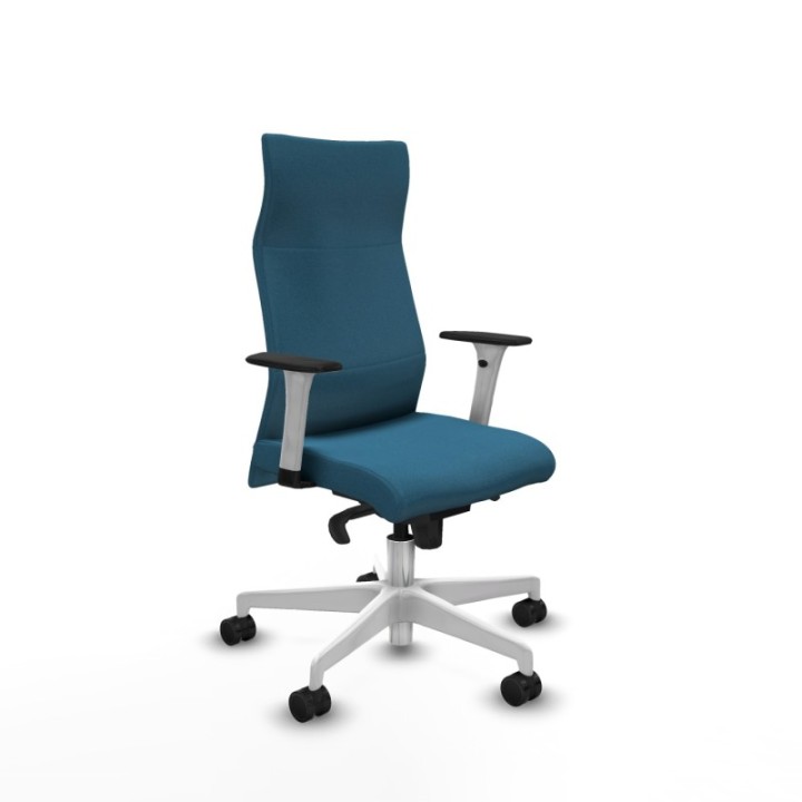 Albacete dirección sincro bali verde petroleo brazos 1D blancos base blanca ruedas 65 nailon