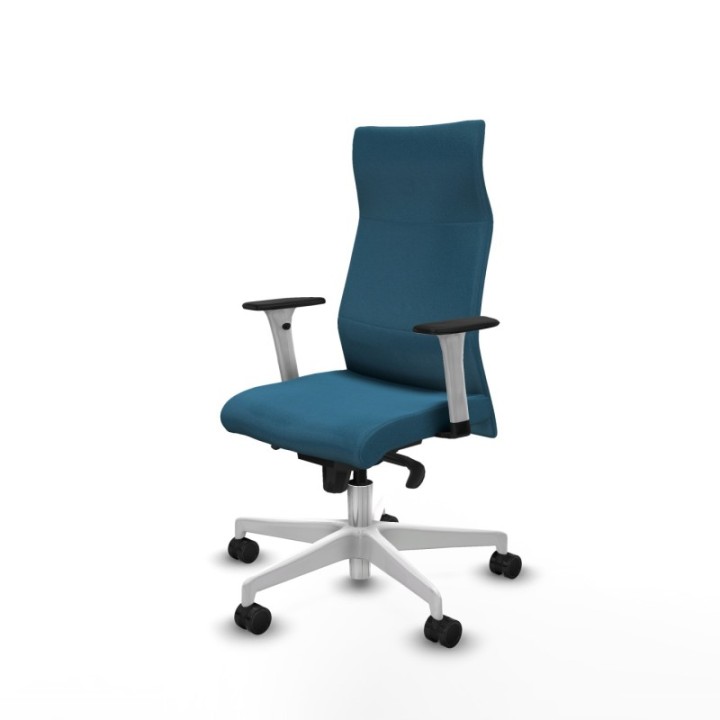 Albacete dirección sincro bali verde petroleo brazos 1D blancos base blanca ruedas 65 nailon