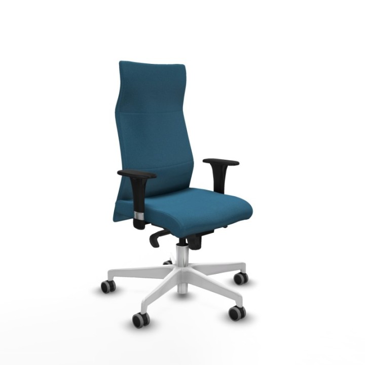 Albacete dirección sincro bali verde petroleo brazos 1D cromados base blanca ruedas 65 engomadas