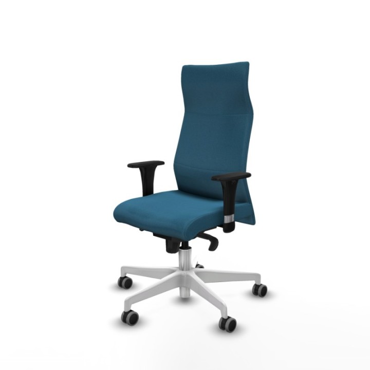 Albacete dirección sincro bali verde petroleo brazos 1D cromados base blanca ruedas 65 engomadas