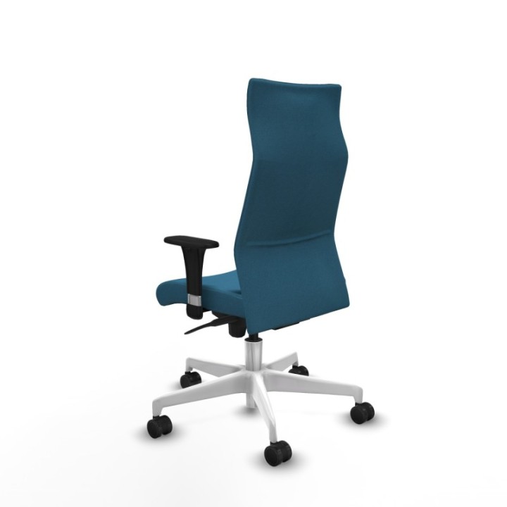 Albacete dirección sincro bali verde petroleo brazos 1D cromados base blanca ruedas 65 nailon