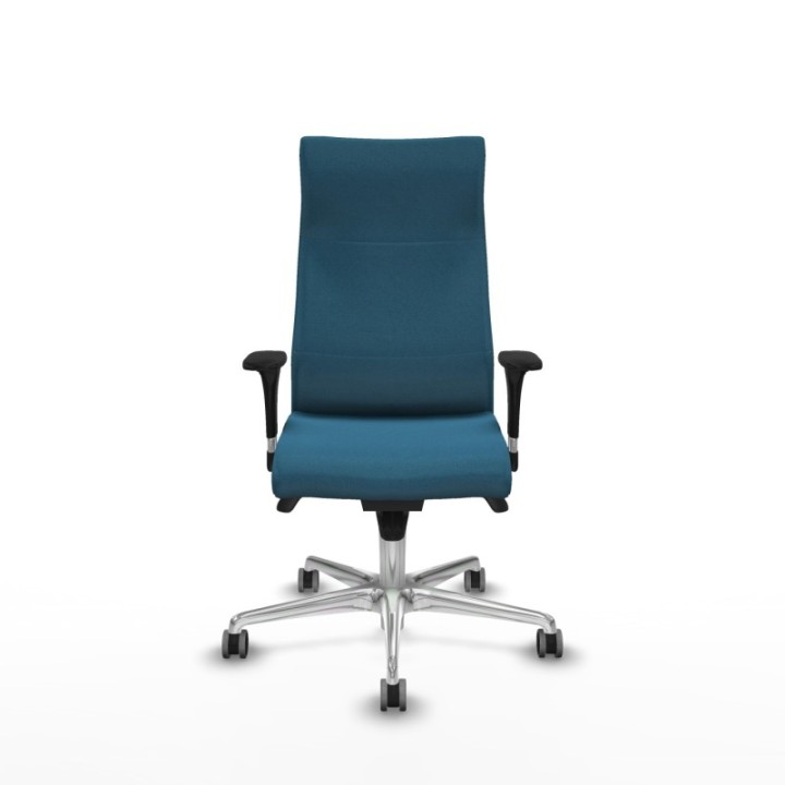 Albacete dirección sincro bali verde petroleo brazos 1D cromados base aluminio ruedas 65 engomadas