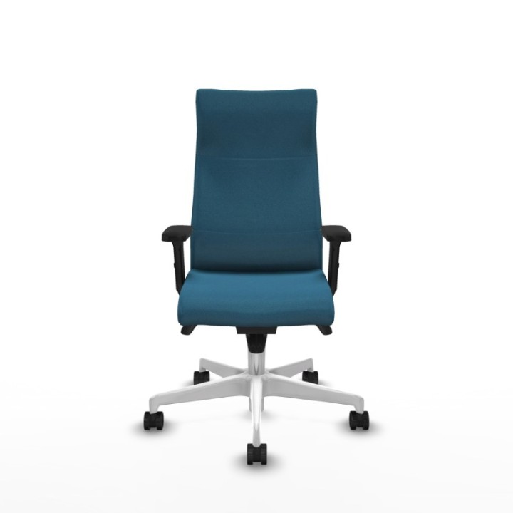 Albacete dirección sincro bali verde petroleo brazos 2D base blanca ruedas 65 nailon