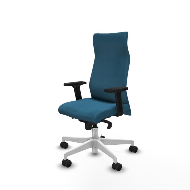 Albacete dirección sincro bali verde petroleo brazos 2D base blanca ruedas 65 nailon