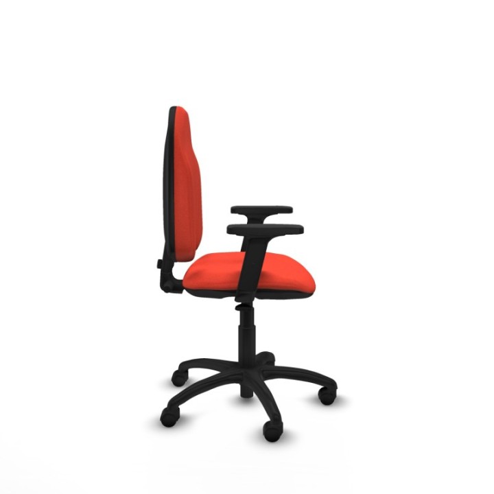 Algarra CP bali naranja oscuro brazos 2D base poliamida ruedas nailon 50mm