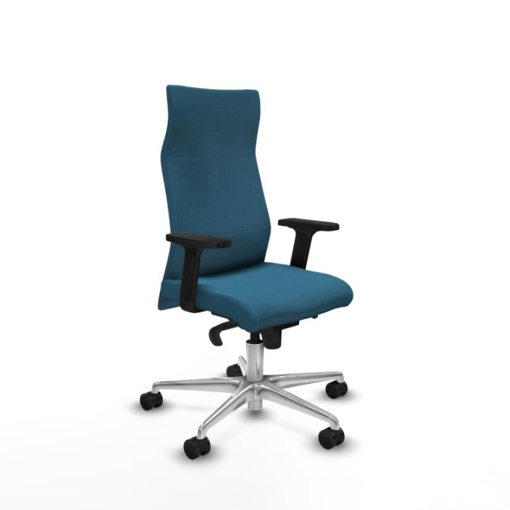 Albacete dirección sincro bali verde petroleo brazos 2D base aluminio ruedas 65 nailon