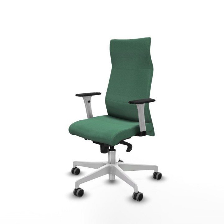 Albacete dirección sincro bali verde esmeralda brazos 1D blancos base blanca ruedas 65 engomadas