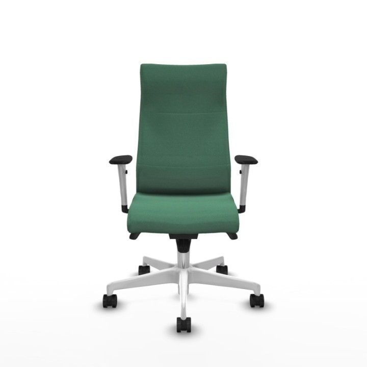 Albacete dirección sincro bali verde esmeralda brazos 1D blancos base blanca ruedas 65 nailon