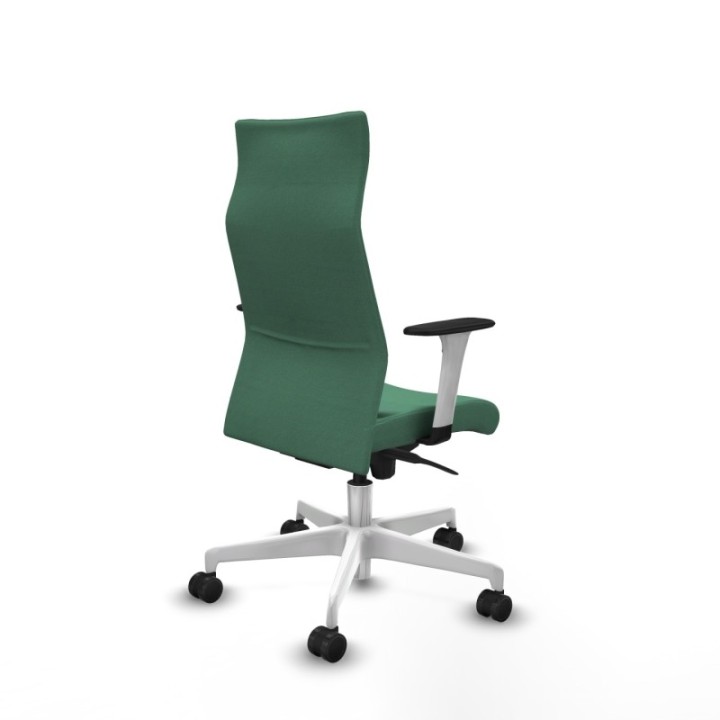 Albacete dirección sincro bali verde esmeralda brazos 1D blancos base blanca ruedas 65 nailon