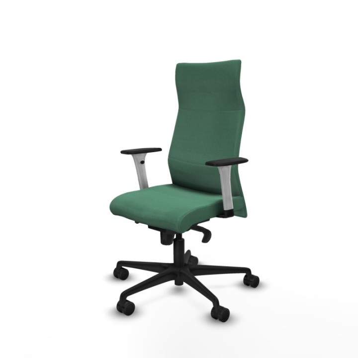 Albacete dirección sincro bali verde esmeralda brazos 1D blancos base nailon ruedas 65 nailon