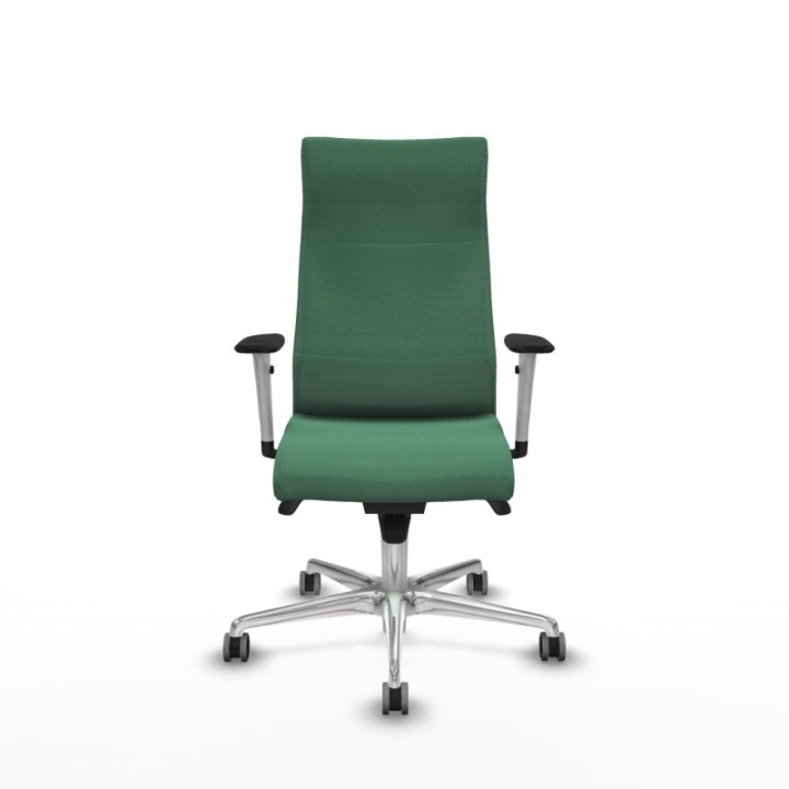 Albacete dirección sincro bali verde esmeralda brazos 1D blancos base aluminio ruedas 65 engomadas