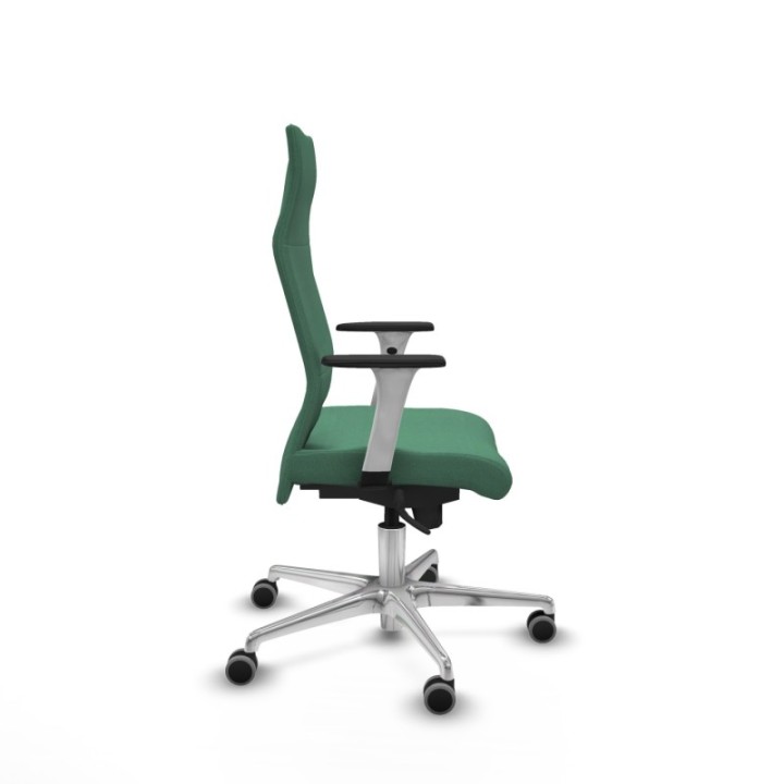 Albacete dirección sincro bali verde esmeralda brazos 1D blancos base aluminio ruedas 65 engomadas