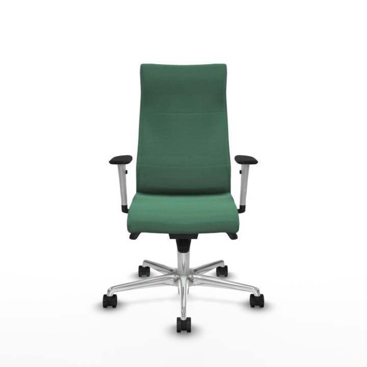 Albacete dirección sincro bali verde esmeralda brazos 1D blancos base aluminio ruedas 65 nailon