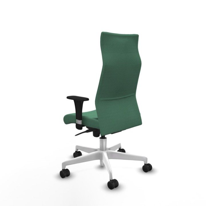 Albacete dirección sincro bali verde esmeralda brazos 1D cromados base blanca ruedas 65 nailon