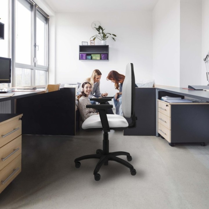 Algarra CP bali naranja oscuro brazos 2D base poliamida ruedas engomadas 50mm