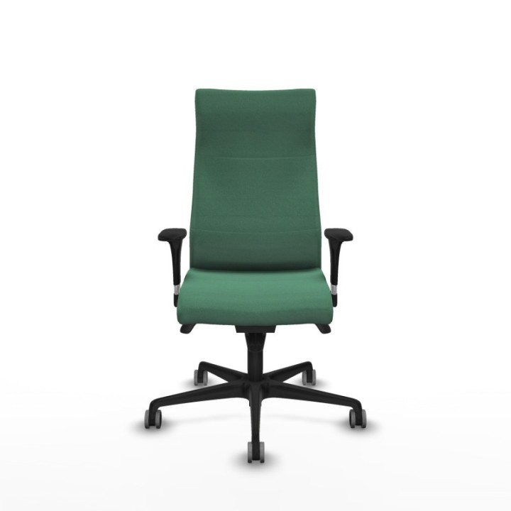 Albacete dirección sincro bali verde esmeralda brazos 1D cromados base nailon ruedas 65 engomadas