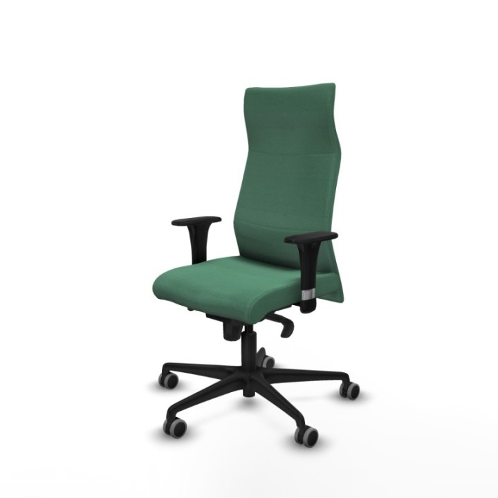 Albacete dirección sincro bali verde esmeralda brazos 1D cromados base nailon ruedas 65 engomadas