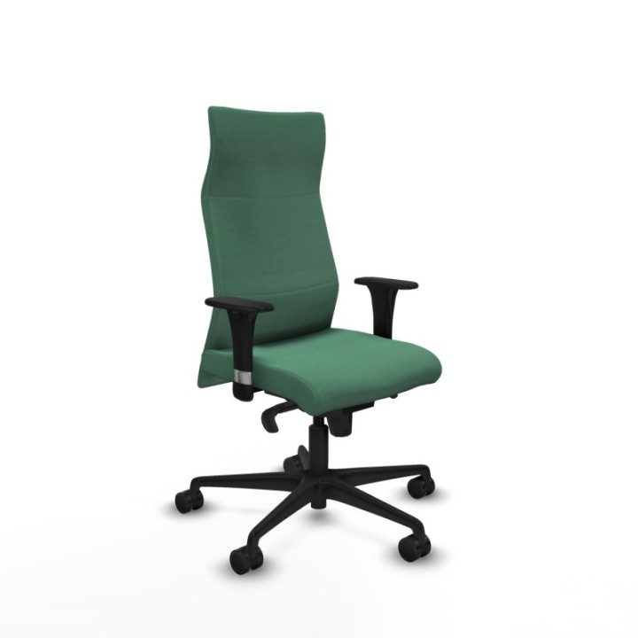 Albacete dirección sincro bali verde esmeralda brazos 1D cromados base nailon ruedas 65 nailon