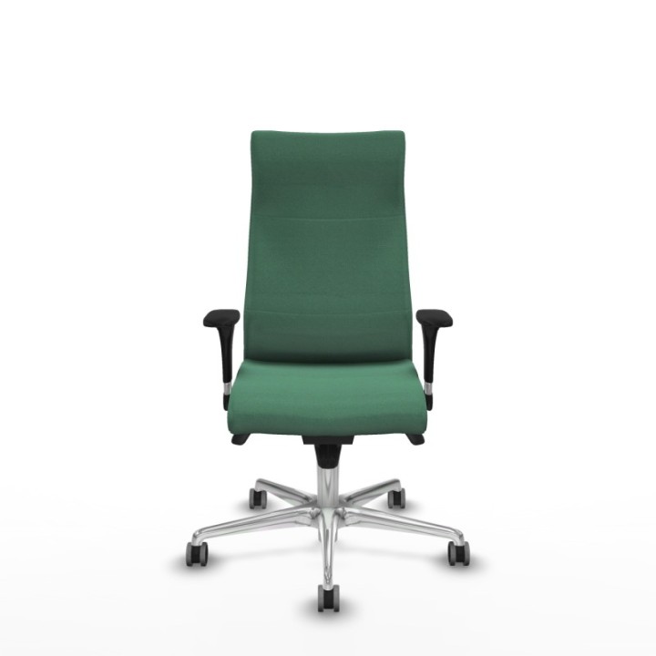 Albacete dirección sincro bali verde esmeralda brazos 1D cromados base aluminio ruedas 65 engomadas