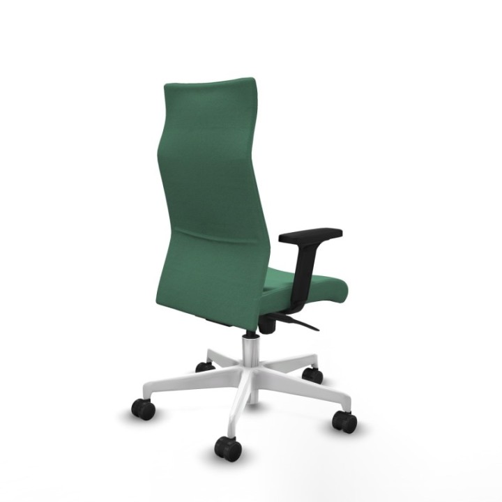 Albacete dirección sincro bali verde esmeralda brazos 2D base blanca ruedas 65 nailon