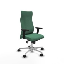 Albacete dirección sincro bali verde esmeralda brazos 2D base aluminio ruedas 65 nailon