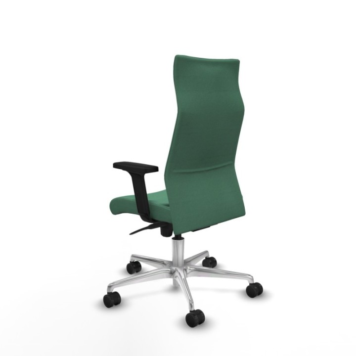 Albacete dirección sincro bali verde esmeralda brazos 2D base aluminio ruedas 65 nailon