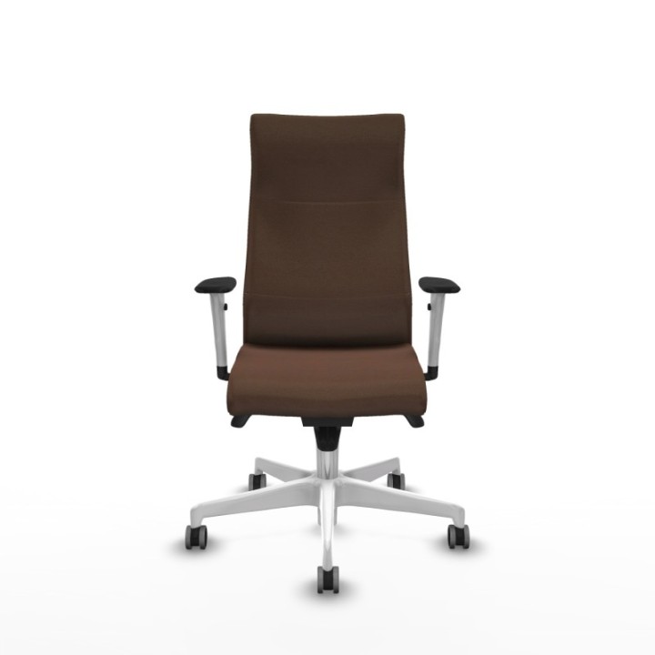 Albacete dirección sincro bali marrón oscuro brazos 1D blancos base blanca ruedas 65 engomadas